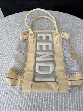 Vintage Fendi Roma Net Mesh Tote - Pre-Owned